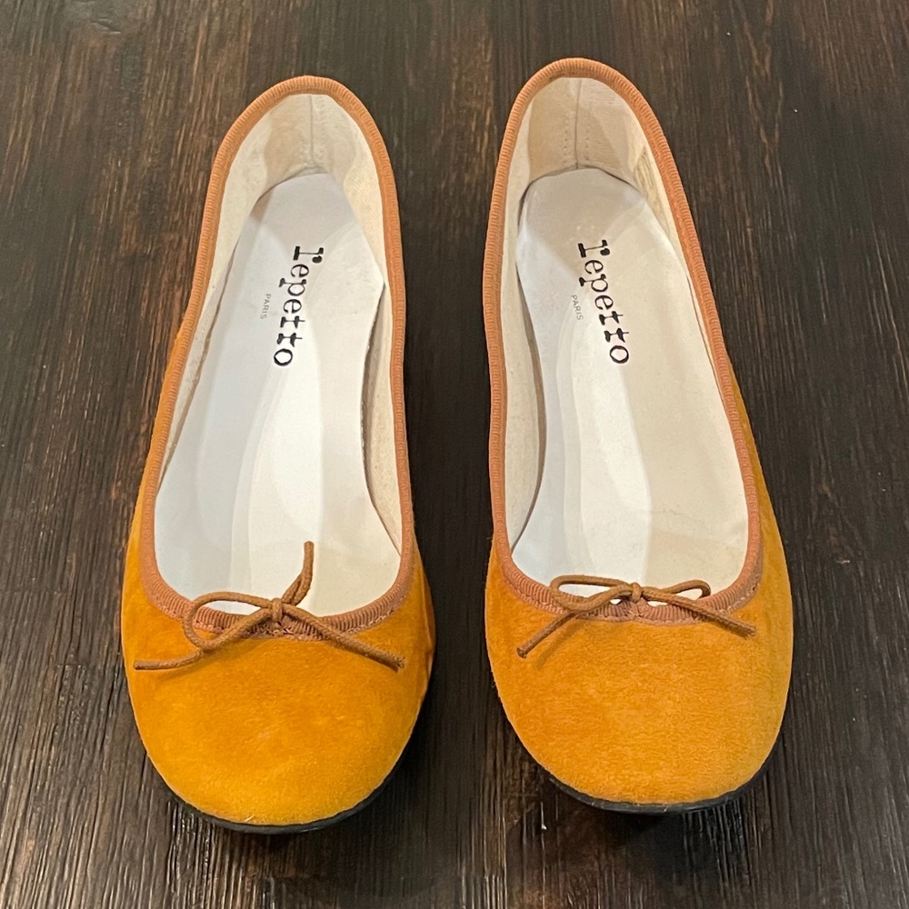 Repetto Cendrillon Ballerina - Mustard Yellow Suede